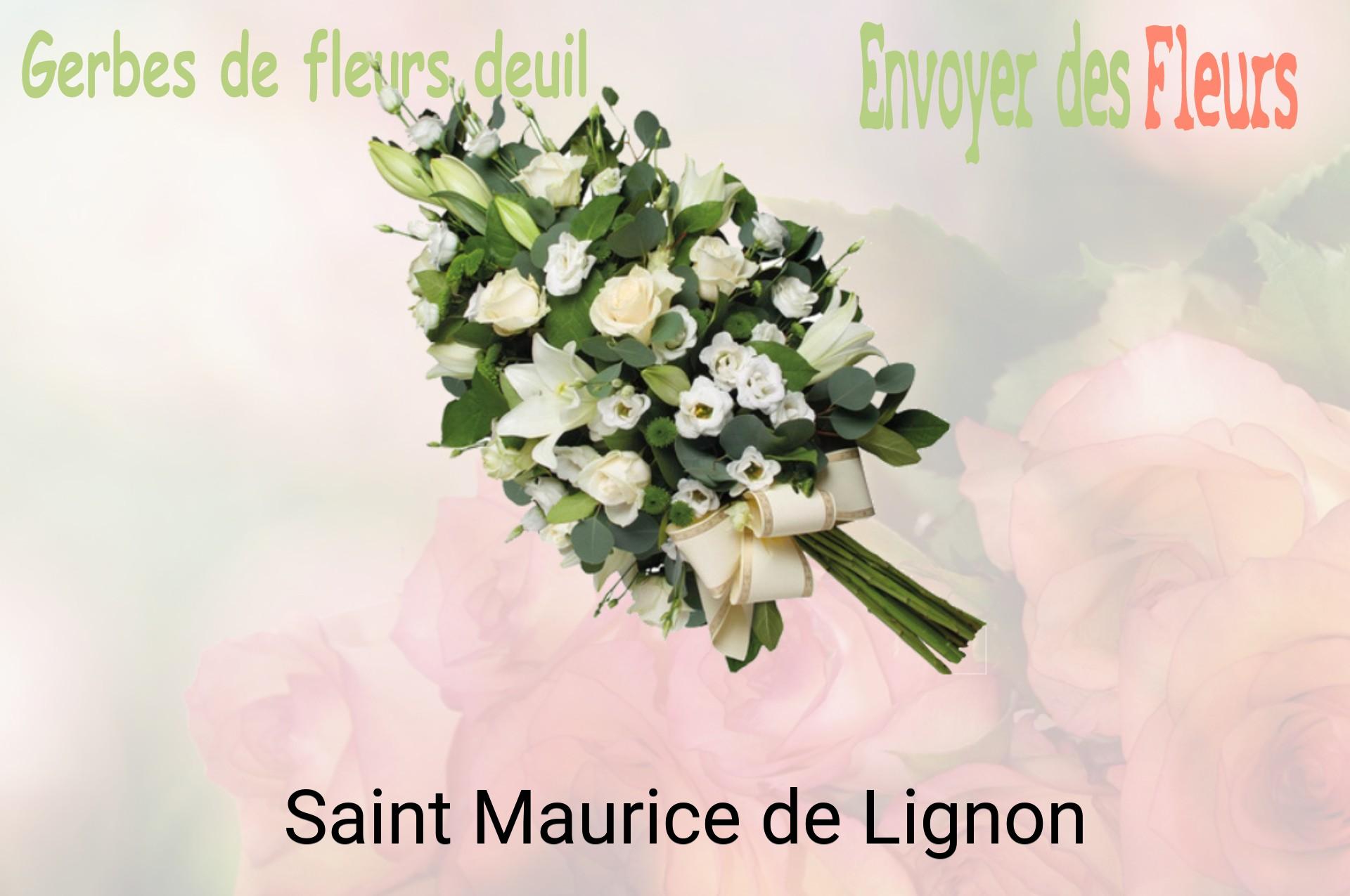 Gerbe de fleurs de deuil livrée à Saint-Maurice-de-Lignon